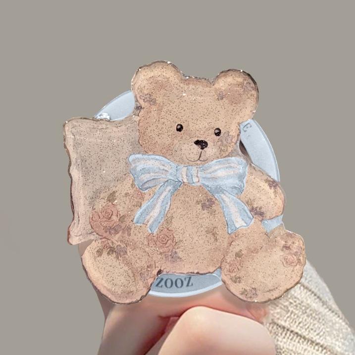 Bear Magnetic Attraction Applies To Apple 17 Transparent 16promax Soft iPhone15 New Year's 13 Red 14 Mobile Phone Cases