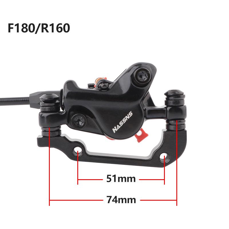 HASSNS Mountain Bike Hydraulic Disc Brakes with Metal Pads