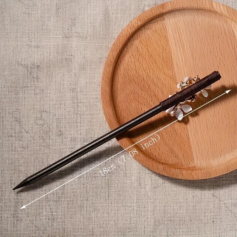 Elegant Antique Three-dimensional Floral Braided Hair for Women Wooden Hair Clips for Banquets Cheongsam with High-end Headwear