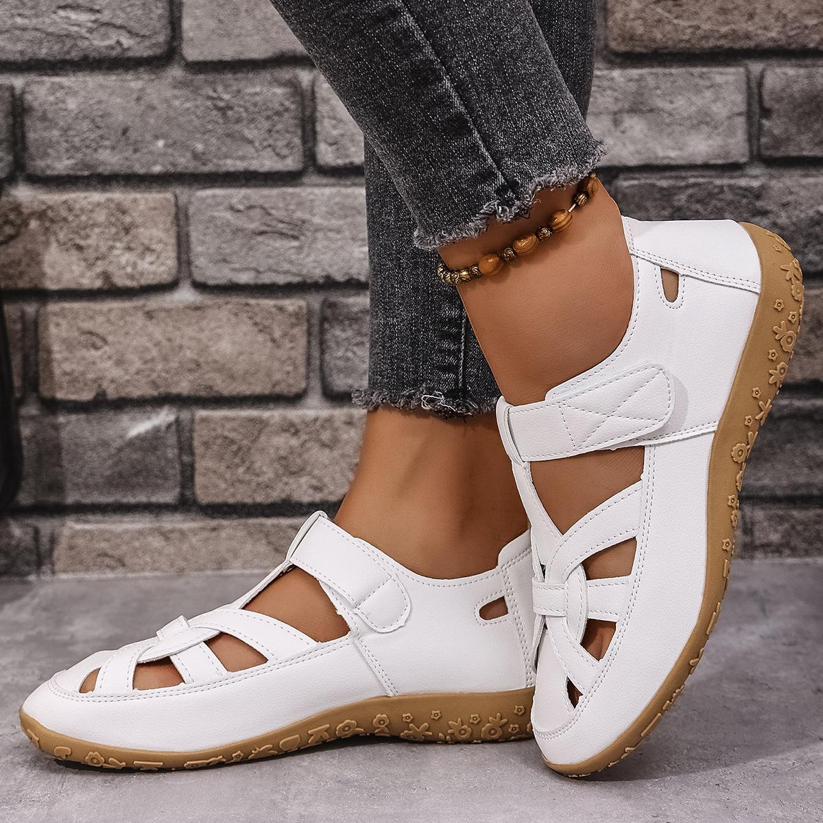 

Plus Size Shoes for Women 36-43 Summer Fashion Wedges Platform Comfortable Sandals Casual Beach Footwear Women Sandals 43 белый