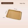 Korean Style 304 Stainless Steel Gold Rectangular Cafe Tray Dessert Plate