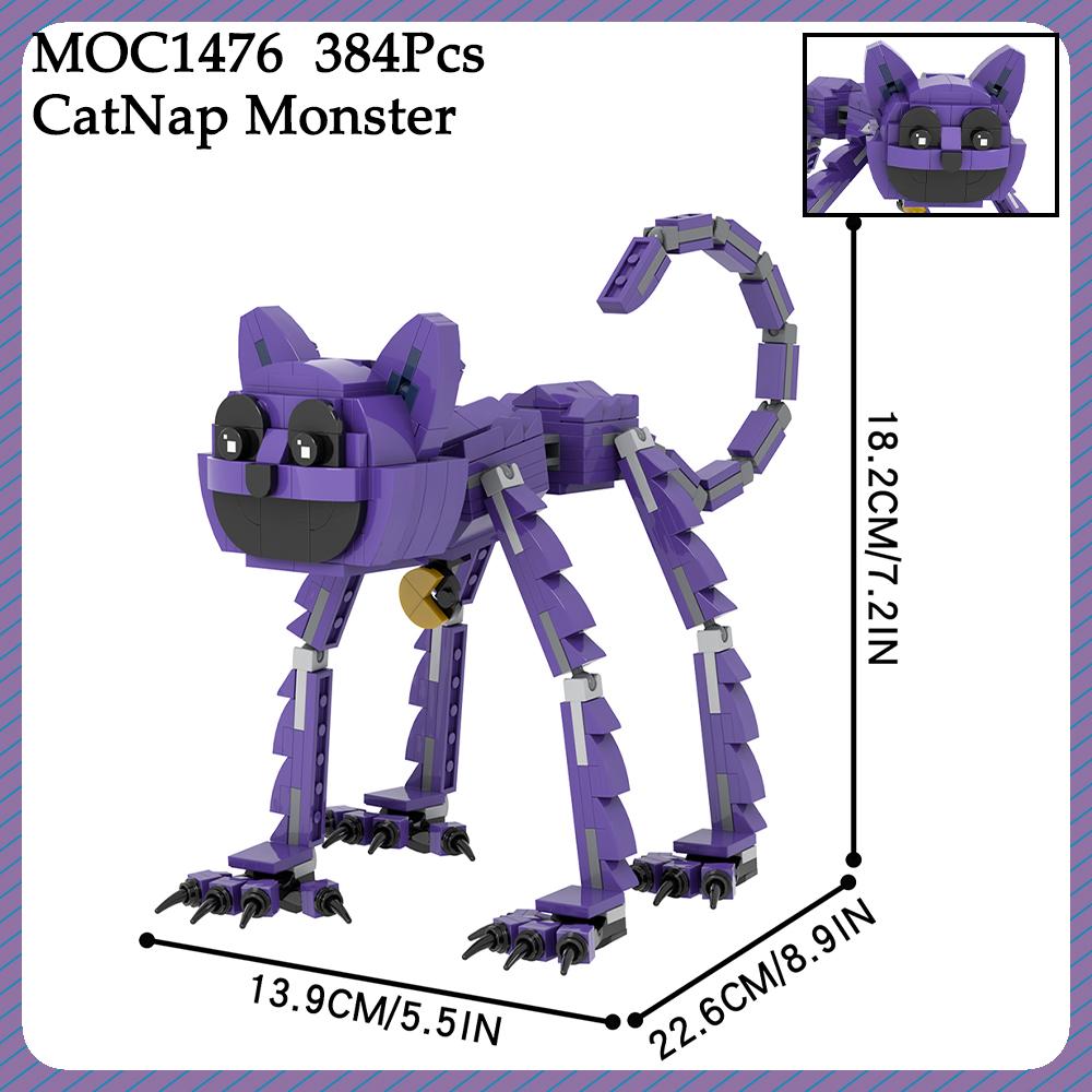 

MOC Фигурка из хоррор-игры Кэтнэп Кирпичики Животное Монстр Кошмар Совместимый Строительный блок Друзья Подарок Игрушки Для Детей Взрослых Сделай сам