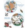Kawaii Design 3D City Sticker DIY Design Special Economic Zone DIY Pocket Scene Festival Theme Cabin Scene Sticker Festival Gift
