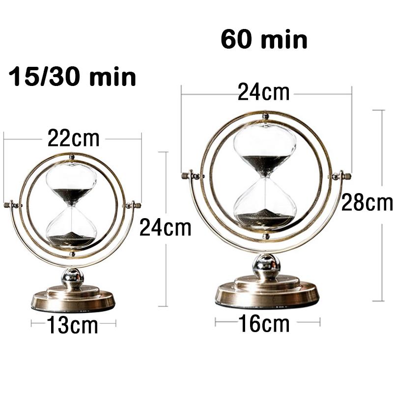 15/30/60 Minutes Sand Clock Global Retro Hourglass Timer Nordic Creative Luxury Home Decoration Classical Office Desk Sandglass
