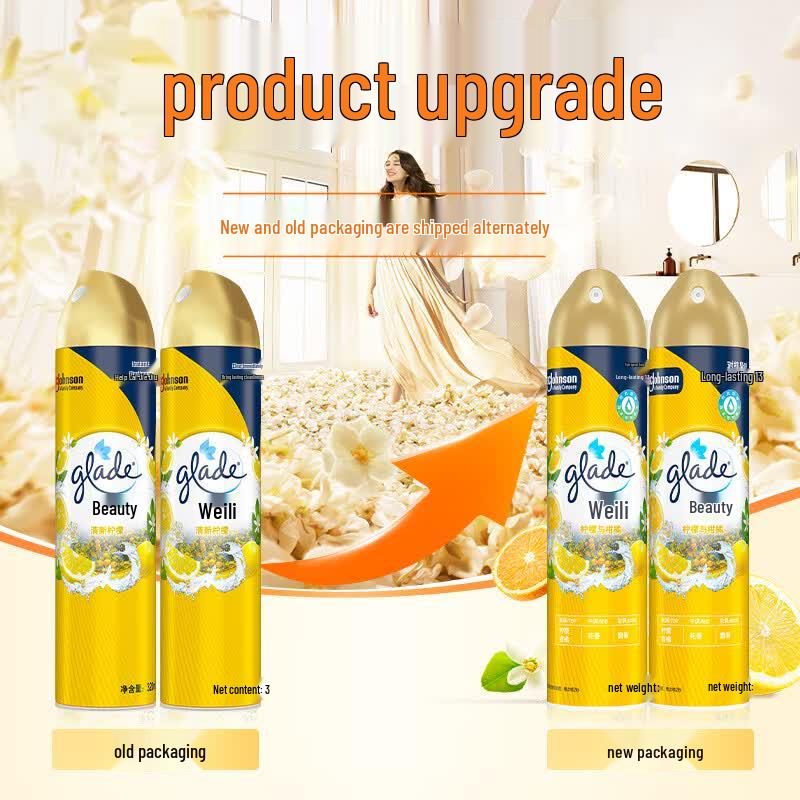 Jialli Lemon Scent Air Freshener Spray Twin Pack