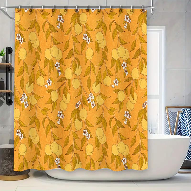 

Floral Shower Curtain Botanical Nature Bathroom Decor Waterproof Fabric Liner Vintage Farmhouse Style Modern Washable Backdrop W60H190(CM)-1 Pcs