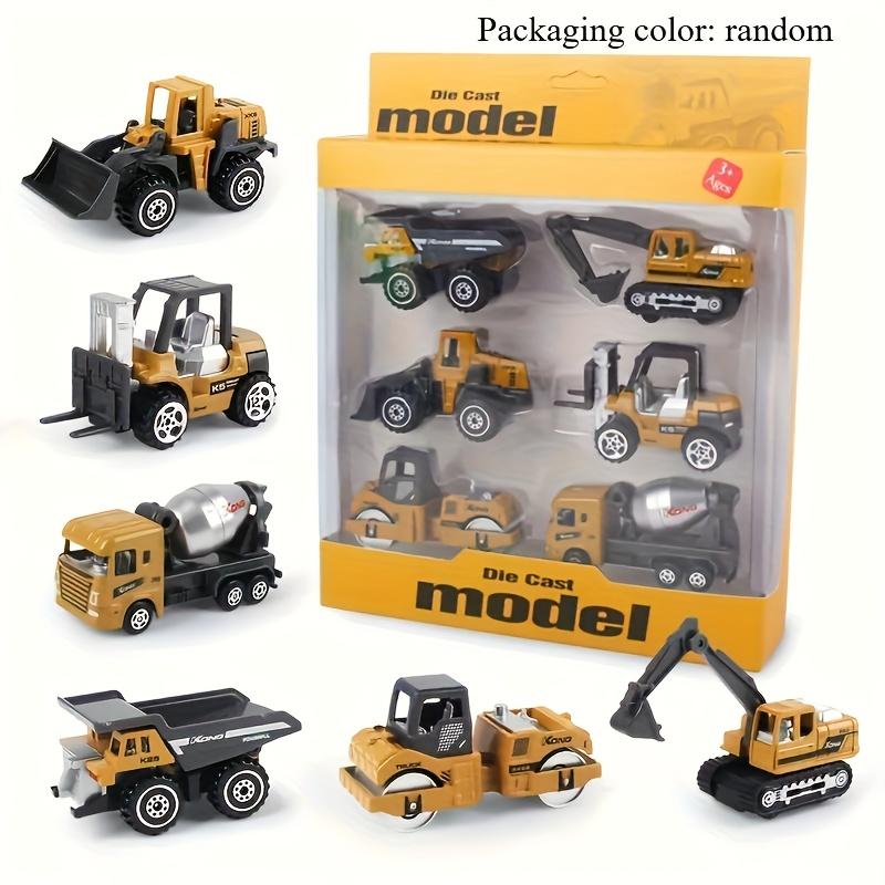 

Набор из 6 шт. литых металлических игрушечных грузовиков, строительная техника из сплава: погрузчик, трактор, экскаватор. Идеально подходит для праздников и рождественских подарков Type B