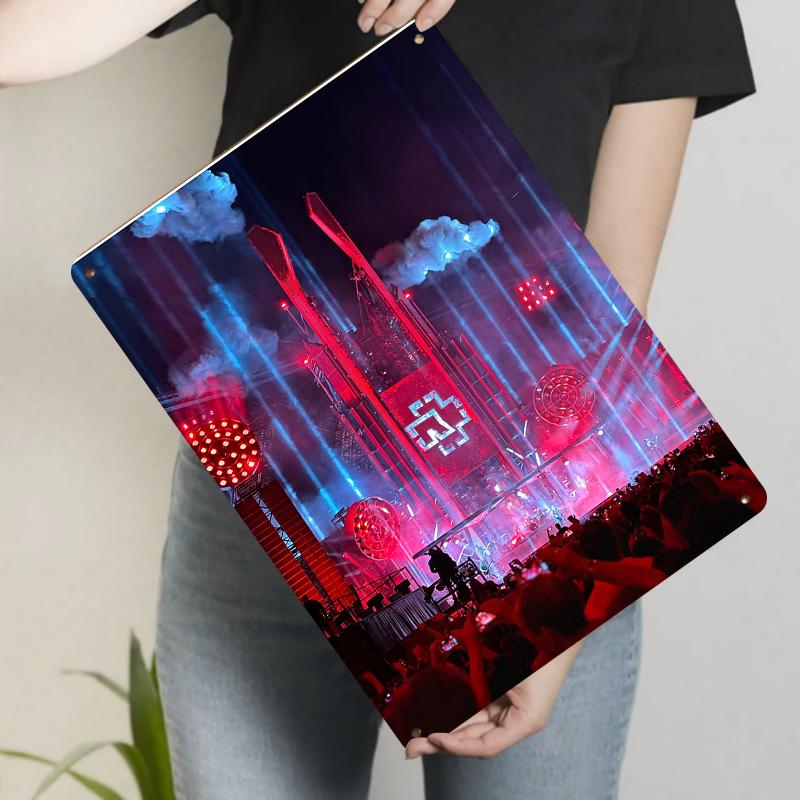 

Custom Metal Iron Painting Rock Stage Lighting Effect Pattern Home Wall Decor Hanging Ornament 20x30cm（7.8x11.8inch）