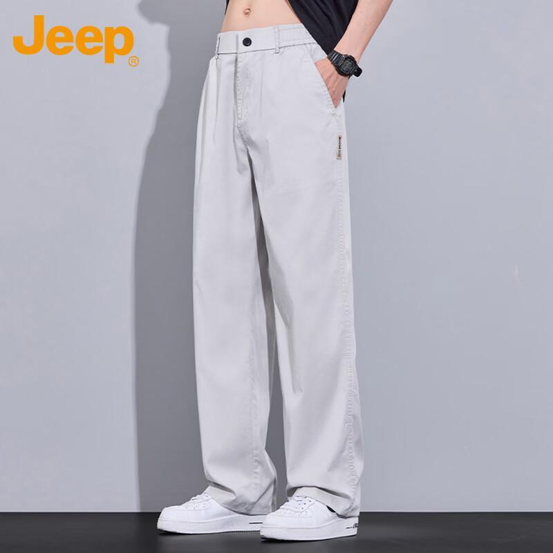 

JEEP Men s Tencel Ice Silk Straight-Leg Casual Pants XL