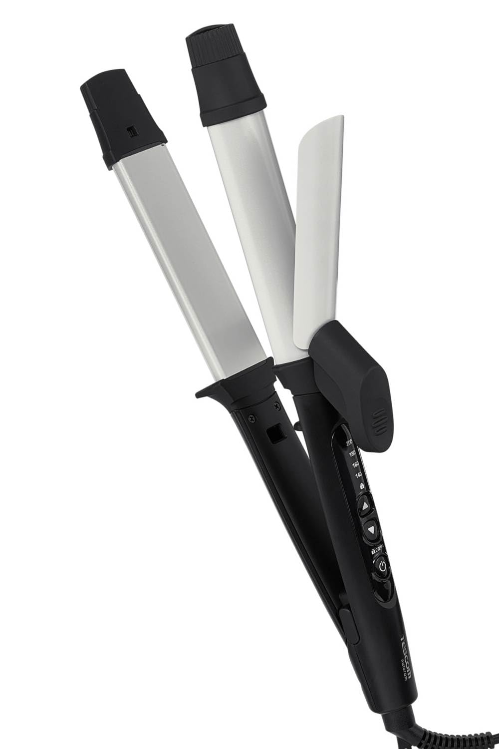 

Tescom Curling Curling Compatible with Temperature Auto Easy Pull Black Iron, Iron, 32mm, Straight/Curl, 2way, Overseas, Adjustment/Lock/Memory, Off, чёрный