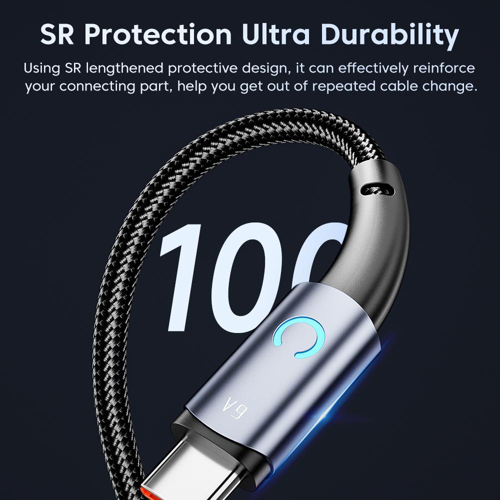 Toocki 6A USB Type C Cable For Huawei P40 30 SCP Fast Charging Micro USB C Cable For Samsung Xiaomi Poco Oneplus Data Cord