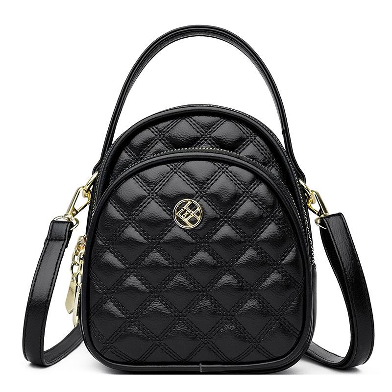 Diamond Embroidered Thread Women's Bag Mother Mobile Phone Bag Niche Double-layer Crossbody Bag Hand-held One-shoulder Crossbody Bag Bag