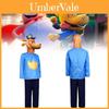 Elegante Costume Cosplay di Dog Man per Halloween per Bambini Unisex Tessuto in Poliestere