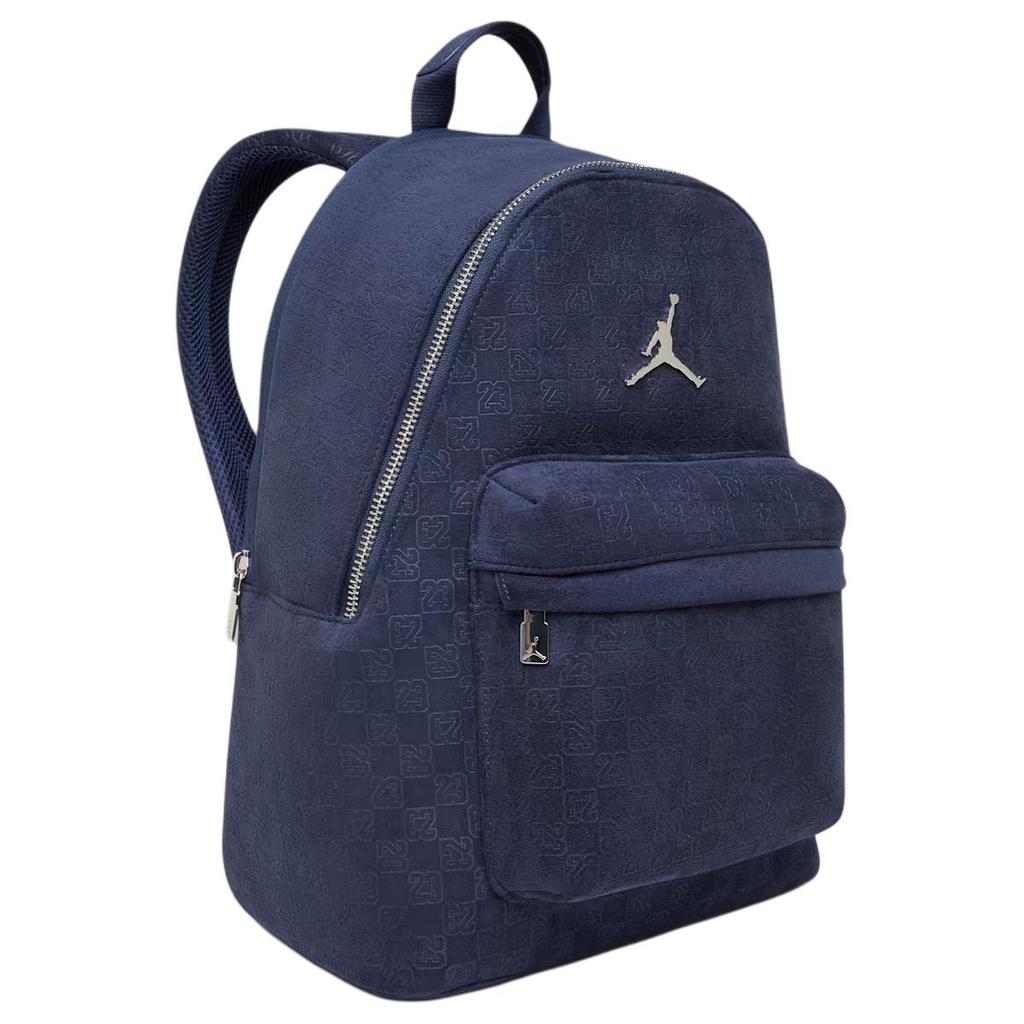 Jordan Sportowy Codzienny Modny Zamszowy Design Poliestrowy Plecak Uniwersalny Plecak Niebieski JD2533180AD-001