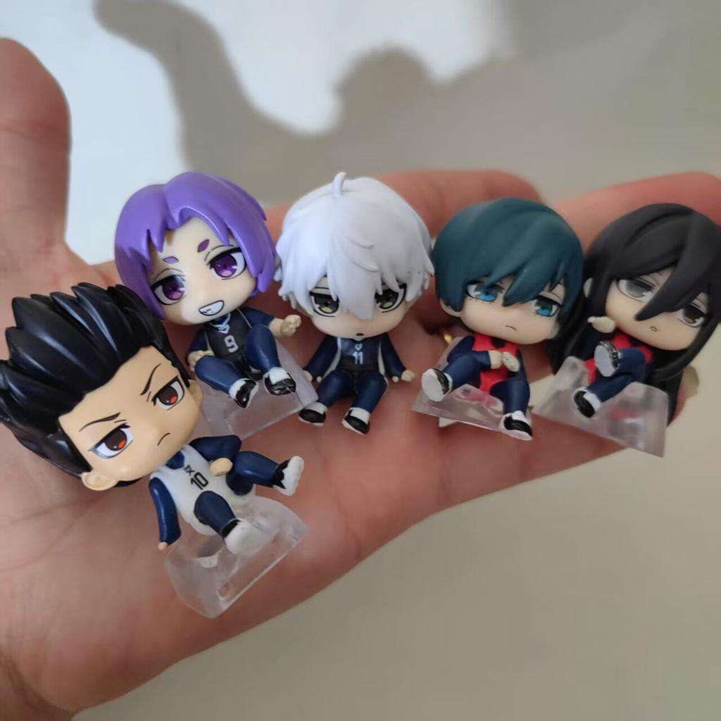 New In Stock Anime Blue Prison Sitting Posture Design Kawaii Action Figure Toy Desktop Ornament Surprise Gift For Fans
