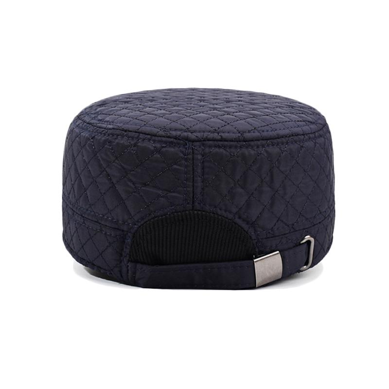 Velvet Thick Rhombus Baseball Cap Middle-Aged Men's Autumn Winter Warm Ear Protection Flat Cap Outdoor Cap