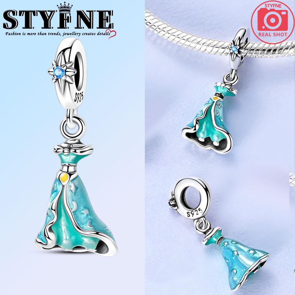 Copper Blue Ballet Shoes Butterfly Flowers Beads Firefly Luminous Charm Original Bracelet Diy Jewelry Gift For Women