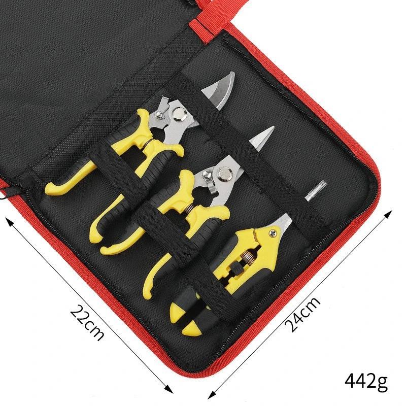 3pcs Professional Gardening Shears Stainless Steel Branches Fruit Trees Flowers Household Pruning Tools Scissor Tool