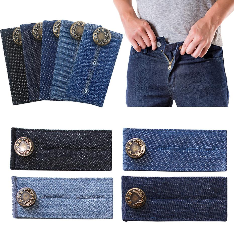 4 Stück/Set Jeans-Bundverlängerer für Herren Damen Schwangerschaftshosen Hosen Jeans Röcke Knopferweiterungen