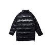 New Era Long Glossy Letter Stand Collar Zipper Down Jacket Unisex Outerwear 13038775