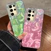 Case For Samsung Galaxy  A56 S24 S25 Plus Ultra A15 A25 A55 A35 A16 A26 A36 Phone Cover Gradient Color Cat Leopard Print Bumper