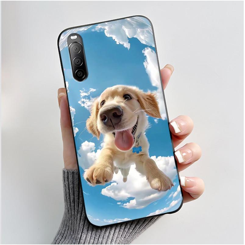 Black Case For Sony Xperia 10 II Luxury Fashion Anti-scratch Shell For Sony Xperia 10 III/Xperia 10 III Lite Cool Dragon King