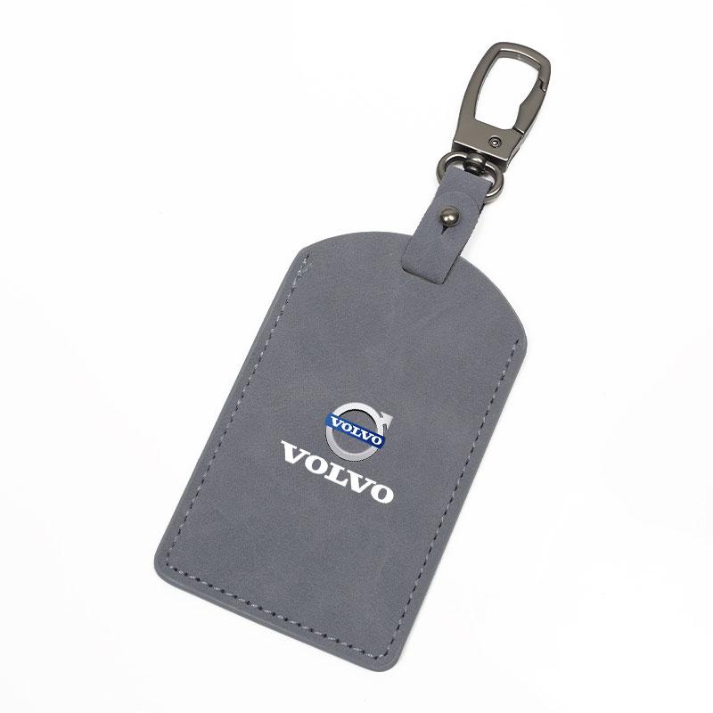 Suede Leather Car Smart NFC Card Key Case Protector Accessory For Volvo ES90 EC40 EX40 EM90 XC90 V90 V60 XC60 V40 S80 S60 S90