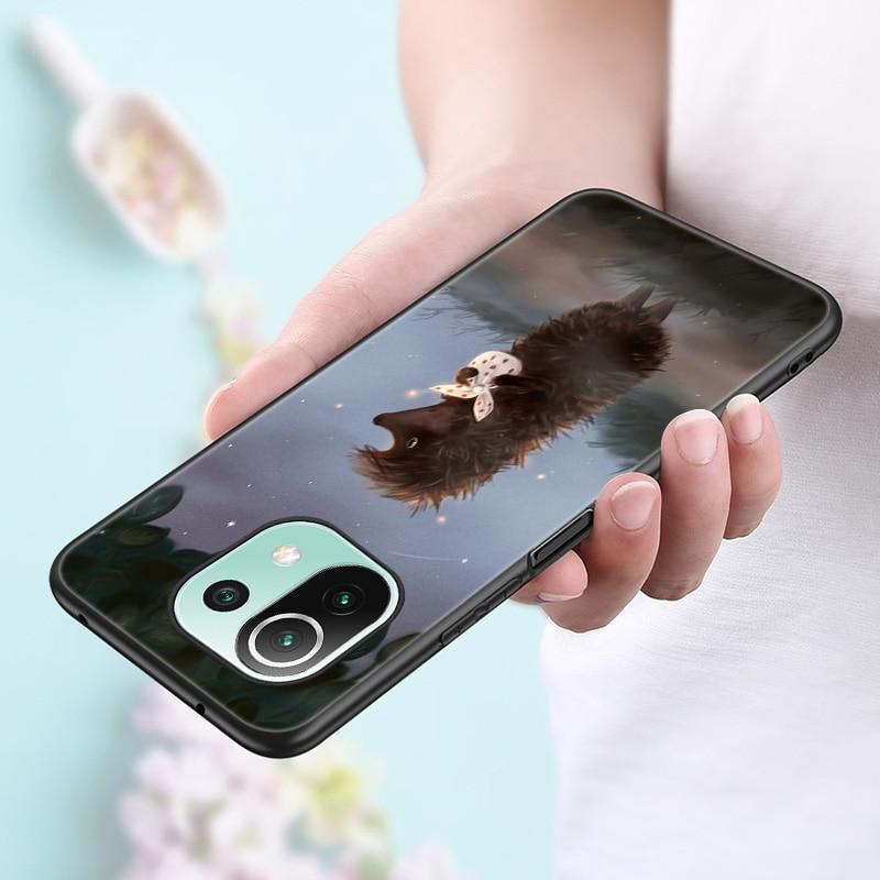Custodia per Telefono Riccio nella Nebbia Per Xiaomi Mi 11 Lite NE 11i 10T 11T Pro A2 A3 Lite POCO F3 M3 M4 C31 X3 Pro NFC GT Cover Nera