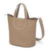 First Layer Cowhide Vegetable Basket Women'S Bag Large Capacity Fashion Shoulder Crossbody Portable Bucket Bag