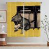 Children's Room Curtains Salon 2 Cheap Pieces Capybara Art Bedroom Blackout Curtains for Window Bathroom Curtain Tiebacks Blinds
