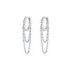 Earrings Original Design Double Chain Earrings, High-end Temperament, Ins Style and Exquisite Love, 925 Silver Synthetic Cubic ZJYES-YS-212