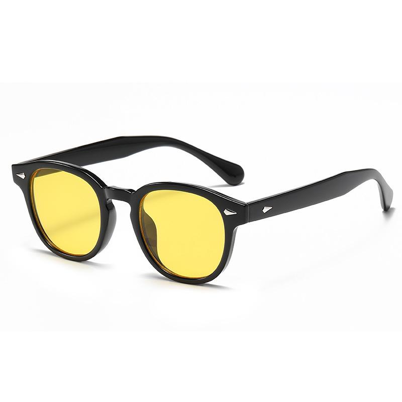 Trendy Women's Retro Round Frame Anti-UV Sunglasses