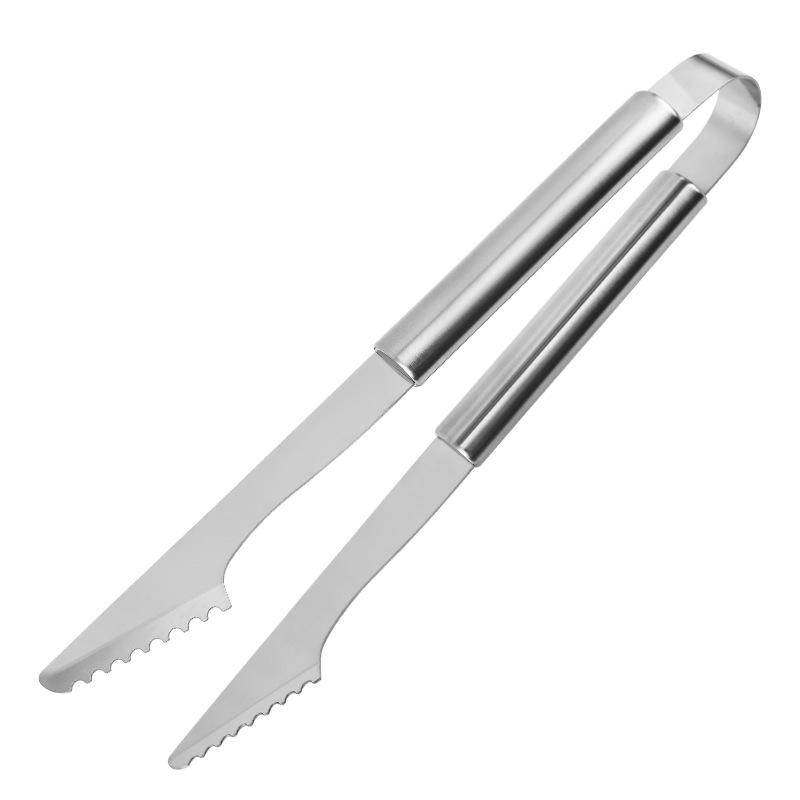 

Корейские зажимы для гриля и еды из нержавеющей стали с удлиненной трубчатой ручкой