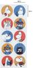 Indigo MOOMIN Gift Wrapping Moomin 1 Sheet MS625 Stickers, Face, (10 Stickers),