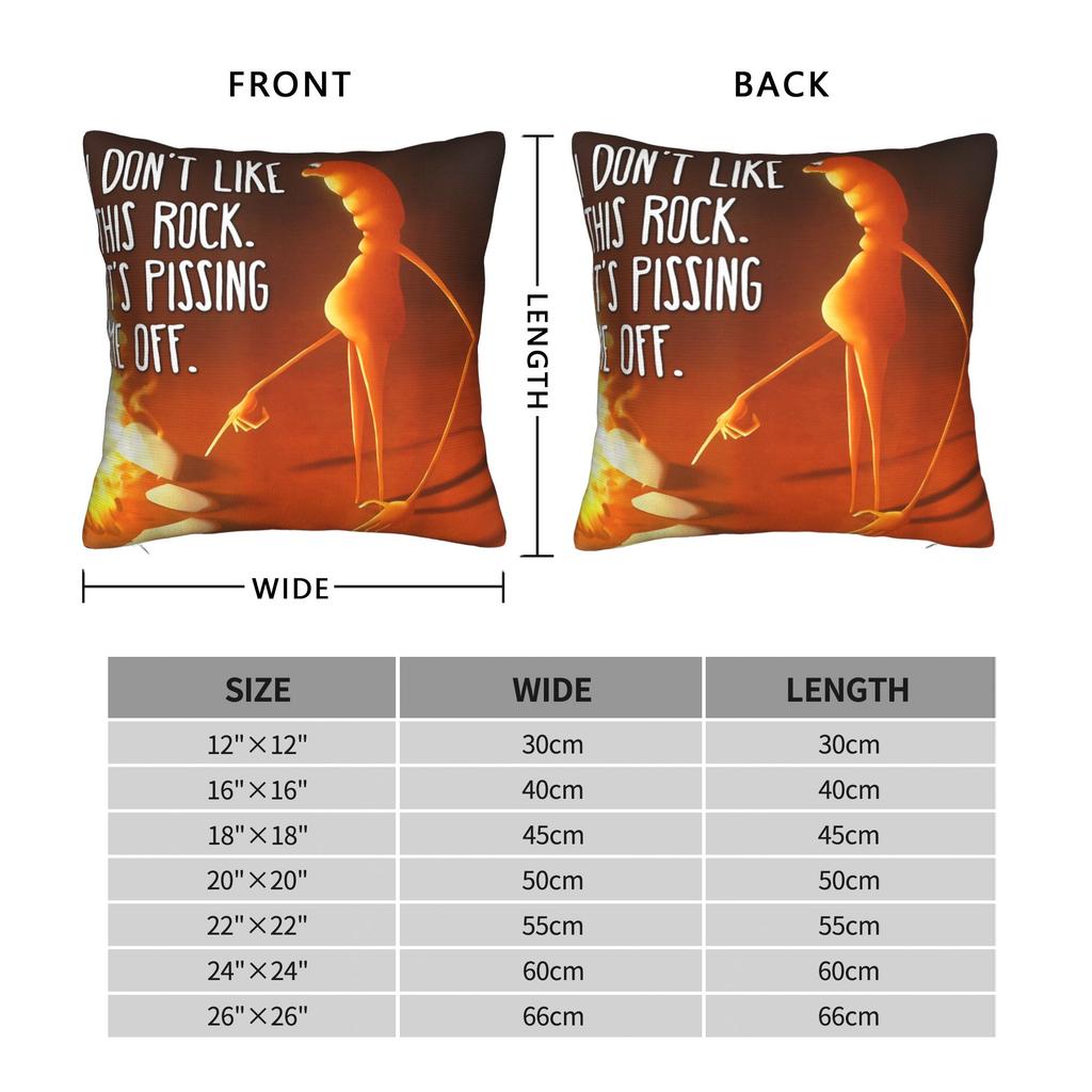 Marcus The Worm I Don't Like This Rock Pillow Case  Soft Pillow Cover Cute Funny Pillowcases For Wedding Party Home Decor
