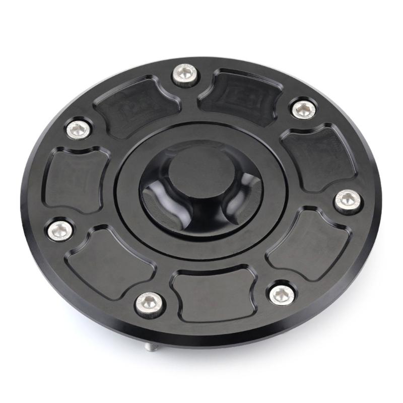 7 Hole Fuel Gas Oil Tanks Cover for ZX6R Motorcycle Bikes Superior Durability Aluminum Waterproof Secure Locking Systems