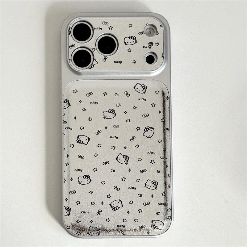

Silver KT Cat Anti-Drop Phone Case for iPhone 15/14 & 17/16 Pro Max iPhone 15 Pro Max