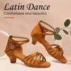 Size 30-41 Women Girls Child Latin Dance Shoes Low-heeled Salsa Ballroom Tango Shoes Soft Sole 4CM Heel