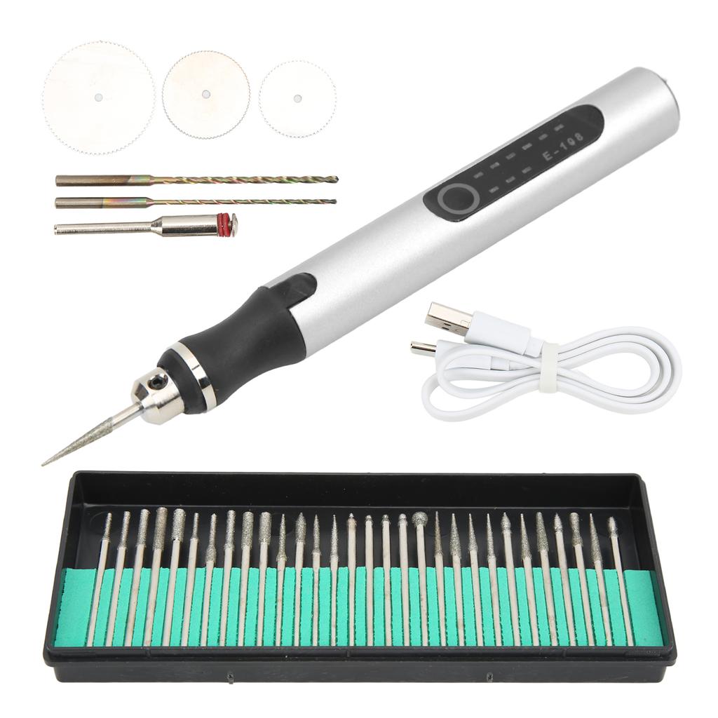 Engraving Pen Portable Wireless Charging 3 Speed DIY Drilling Cutting Grinding Lettering Metal Etching Pen Tool