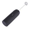 Handheld Egg Beater Handheld Stainless Steel Electric Milk Coffee Frother Black