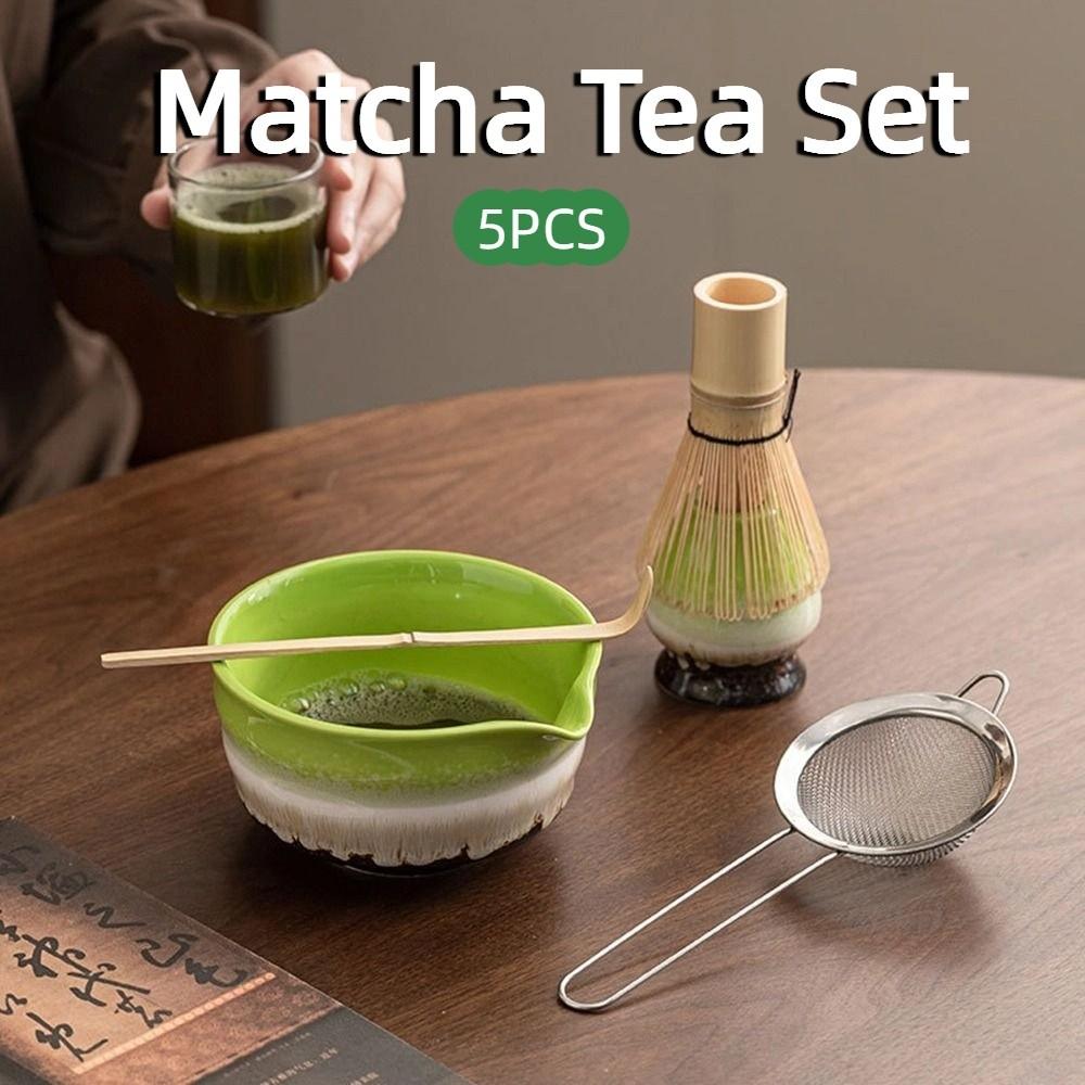 5Pcs/Set Tea Sticks Japanese Matcha Tea Set Reusable Chasen Traditional Matcha Gift  Home Brewing