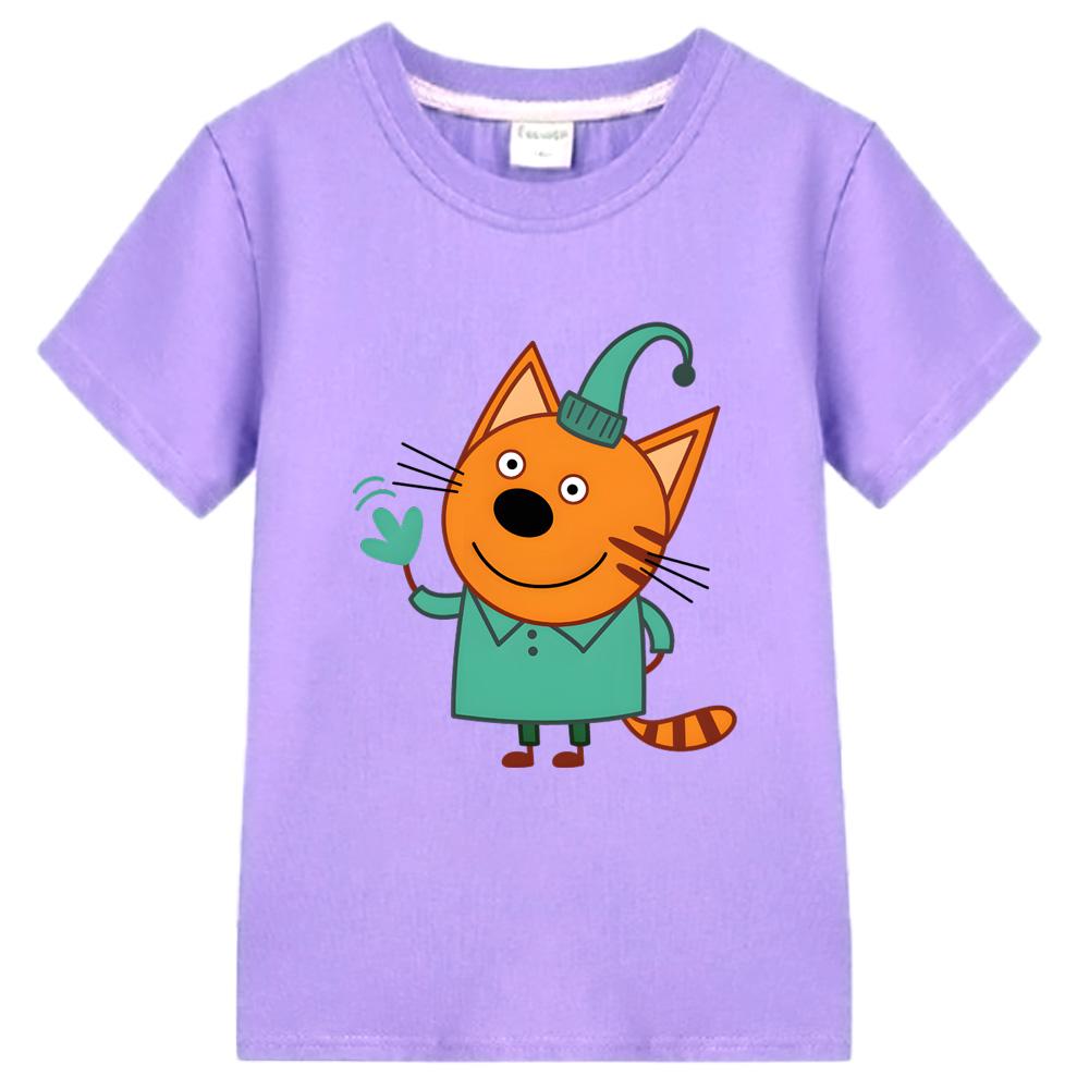 2026 NEW Kid-e-cats T-shirt Boys Girls Kids Cartoon Clothing Tops Short Sleeves Fashion Streetwear Manga/Comic Tees Toddler Cute T-shirt