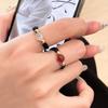 Red Bean & Red Agate Woven Copper Coin Ring for Women - Trendy Niche Design for Couples & Best Friends Pinky Ring.