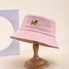 New embroidered fruit bucket hat female export double-sided can wear sunshade basin hat spot