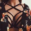 Top bustier con reggiseno a fascia elastica con fasciatura per reggiseno a gabbia elastica da donna sexy