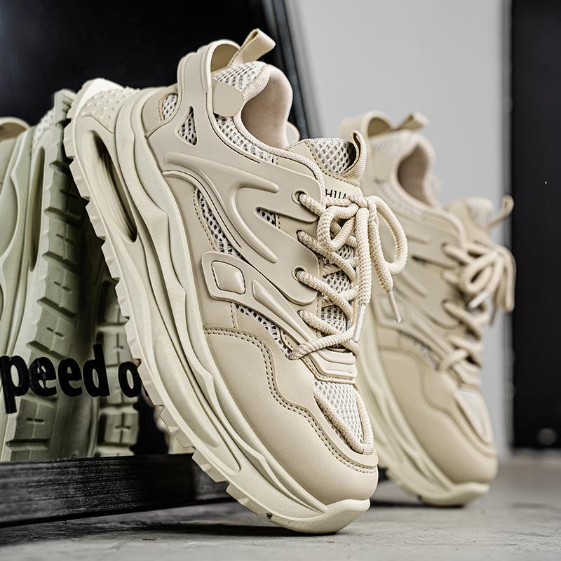 

Men s shoes 2025 summer new outdoor mesh breathable fashion handsome casual shoes men s platform heightening sports shoes 44 хаки