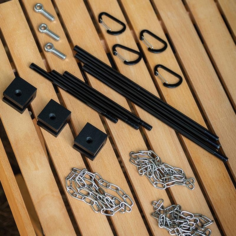 Leicht zu tragender Kochständer Barbecue-Tablett-Halter Benutzerfreundliche Grills Pfannenhalterung Praktische Outdoor-Camping-Ausrüstung