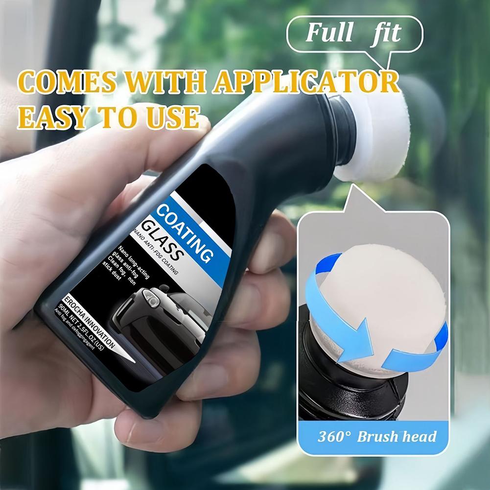 Winter Car Micromolecular Anti-fog Coating Brush Auto Window Windshield Glass Clear Vision Clean Maintenance Hydrophobic Coating 1pcs