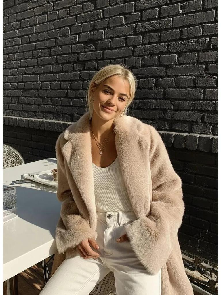 Fur jacket environmentally friendly fur coat extended artificial fur imitation fur belt top cardigan women