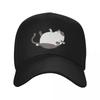 Black and White Fat Cat Baseball Cap Luxury Cap Rave Custom Caps Big Size Hat Mens Caps Womens